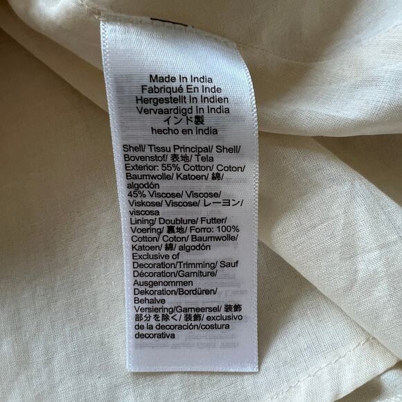 J Crew Petite Milano Dress In Cotton Voile XXS Petite Albescent Yellow FLAW - Picture 10 of 16